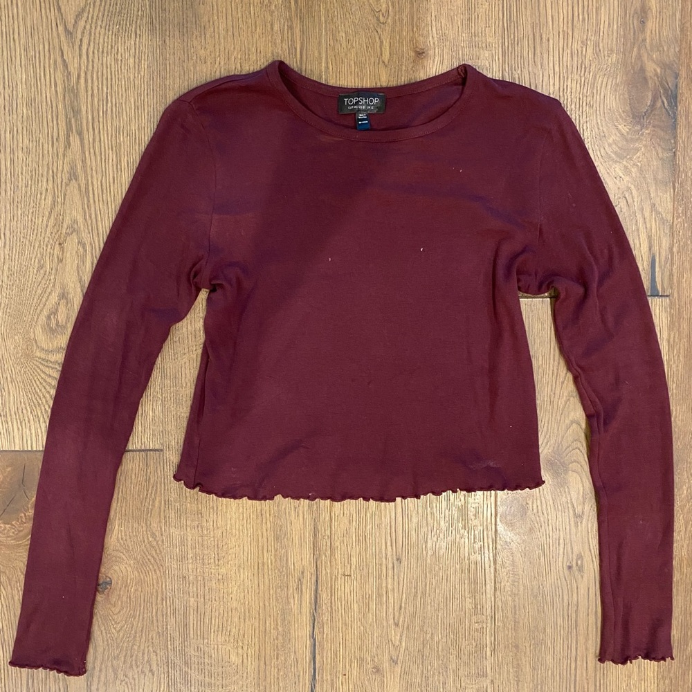 Maroon Topshop shirt